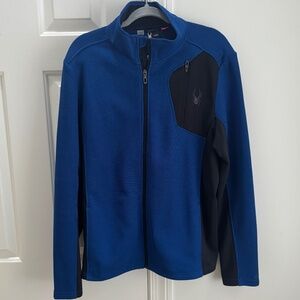 Spyder Ski Sweater/Jacket – Men’s Large – Blue & Black